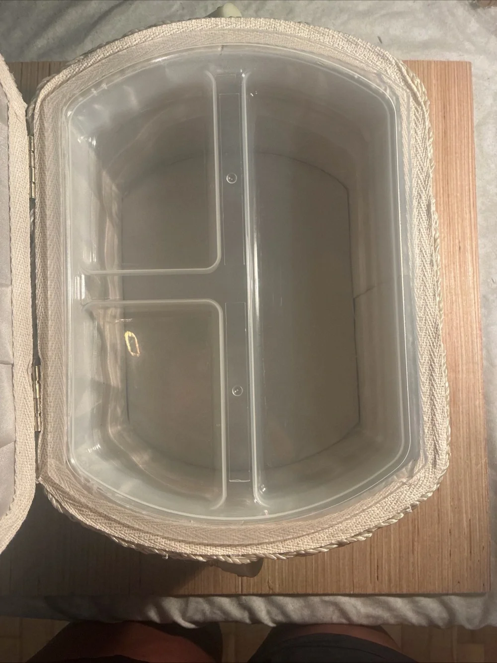 Owl Print Seeing  Box in Cream and Multicolor